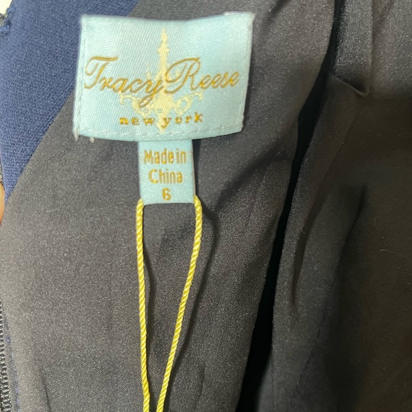 Tracy Reese Navy Blue Scuba Sleeveless Dress 6 - Picture 4 of 5